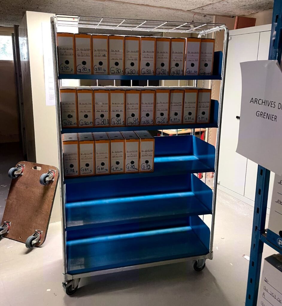 Armoires roulantes pour archives dans le cadre de transfert d'entreprise par ACTION Déménagement